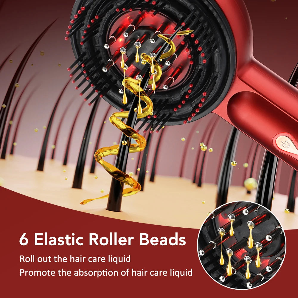 3-in-1 Electric Scalp Massager with Red Light