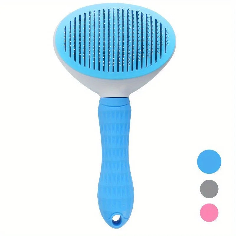 One-Click Self-Cleaning Pet Hair Removal Brush