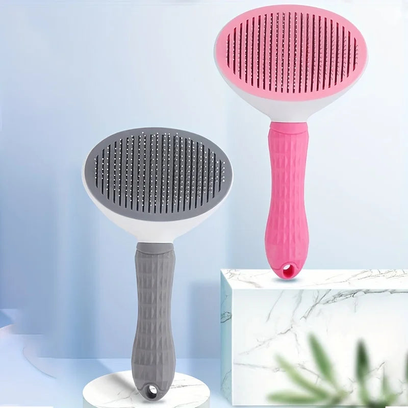 One-Click Self-Cleaning Pet Hair Removal Brush