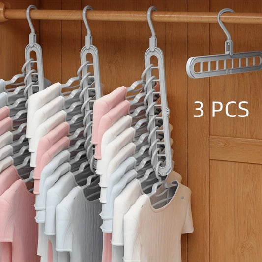 9-Hole Foldable Hangers 3-Pack