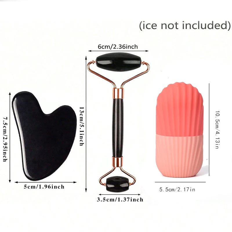 Ice Roller & Gua Sha Facial Skincare Set