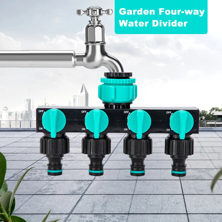 4-Way Garden Hose Splitter