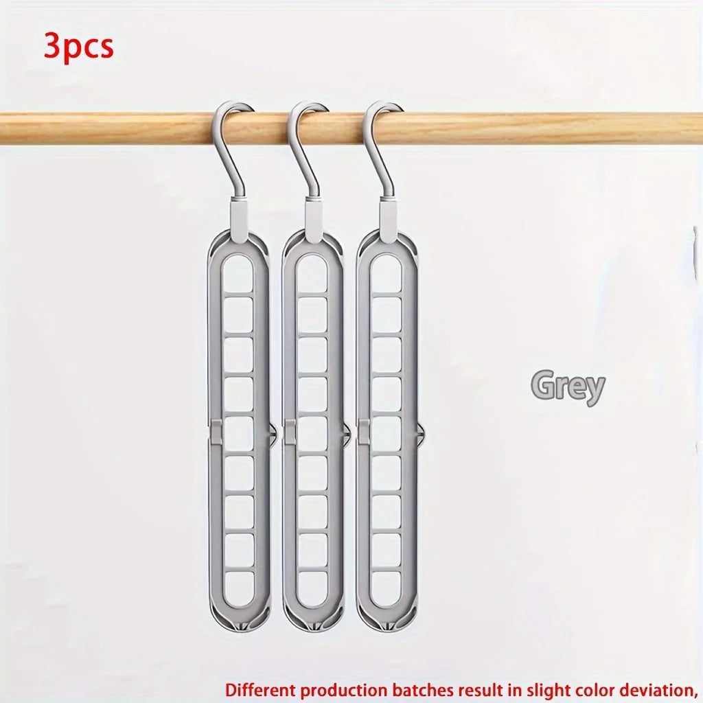 9-Hole Foldable Hangers 3-Pack