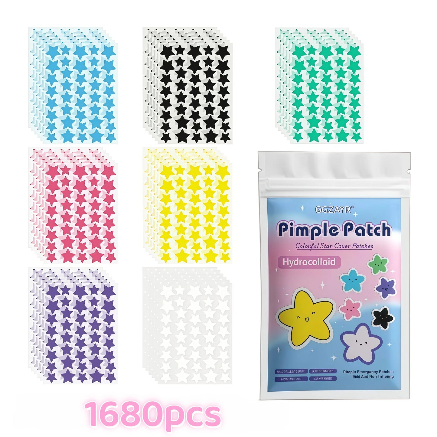 Seven-Color Star Pimples Patches