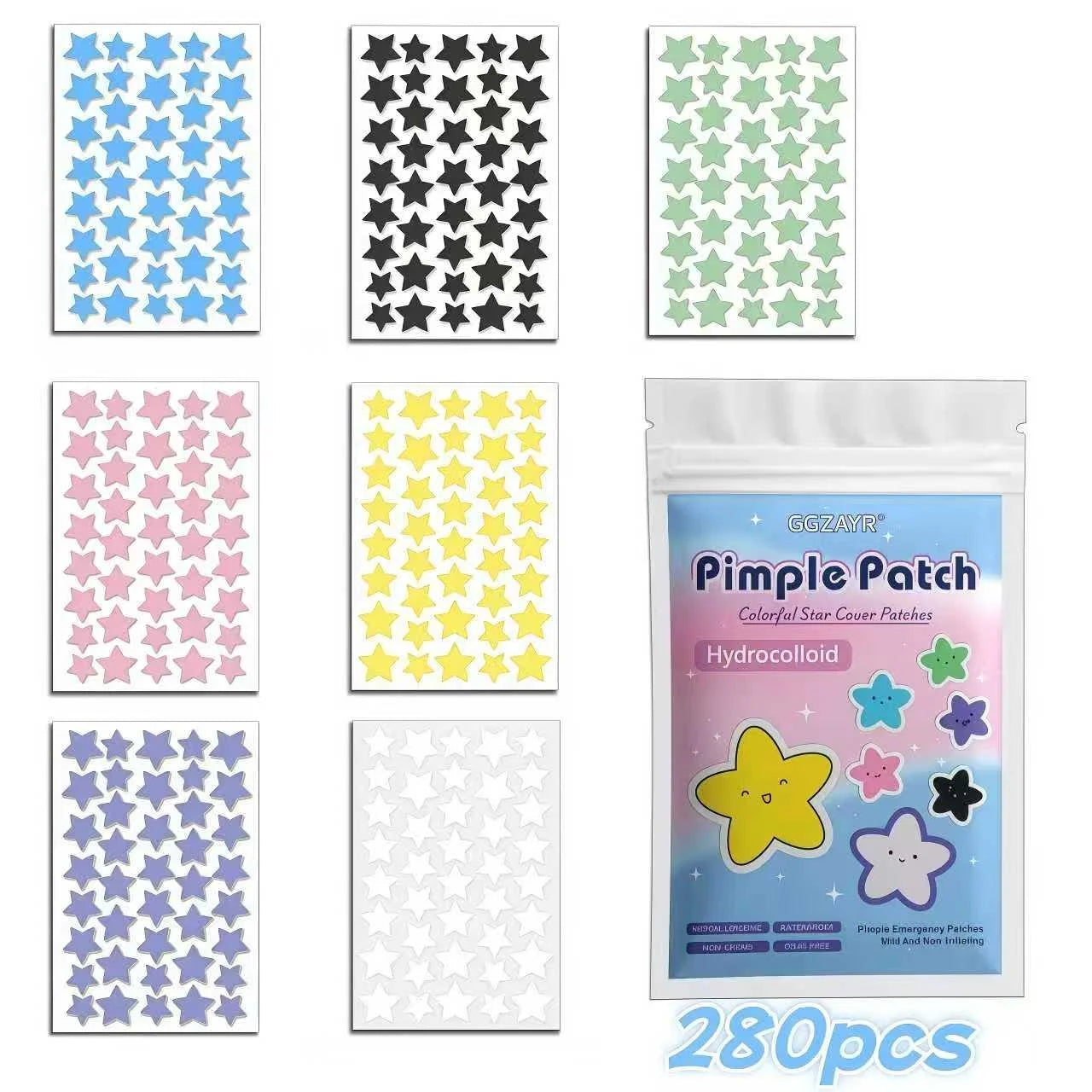 Seven-Color Star Pimples Patches