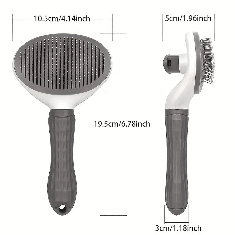 One-Click Self-Cleaning Pet Hair Removal Brush