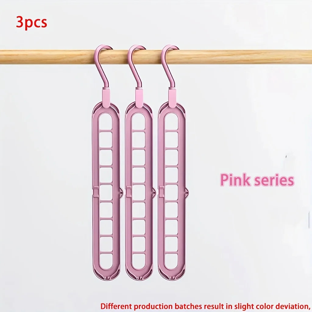 9-Hole Foldable Hangers 3-Pack