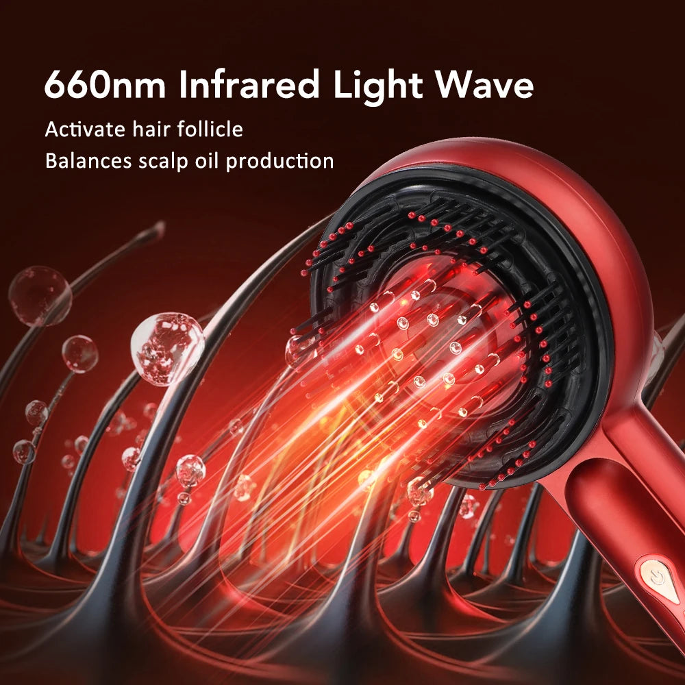 3-in-1 Electric Scalp Massager with Red Light