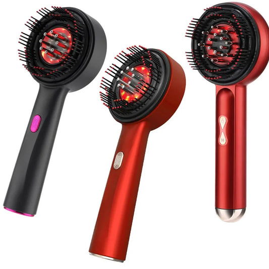 3-in-1 Electric Scalp Massager with Hair Oil Applicator & Red Light Therapy