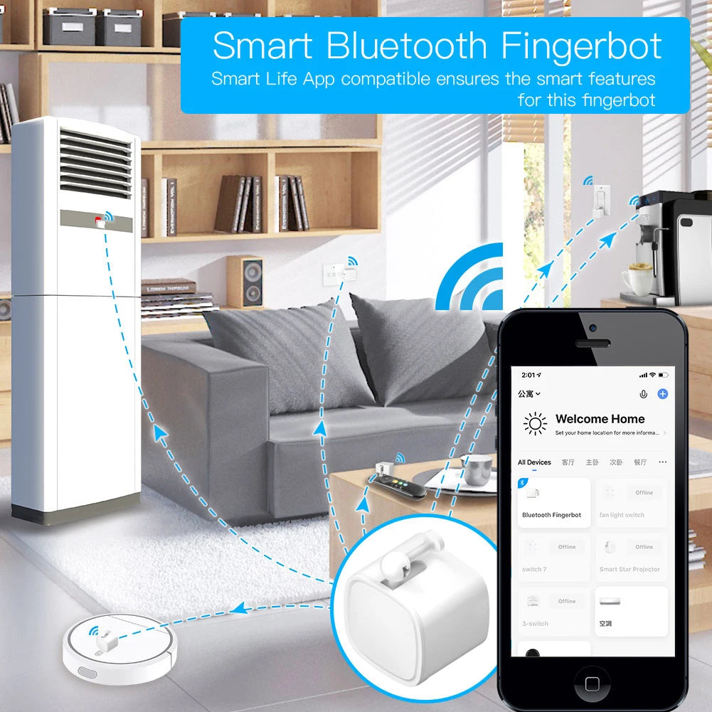 Smart Bluetooth Button Pusher with  Optional Gateways