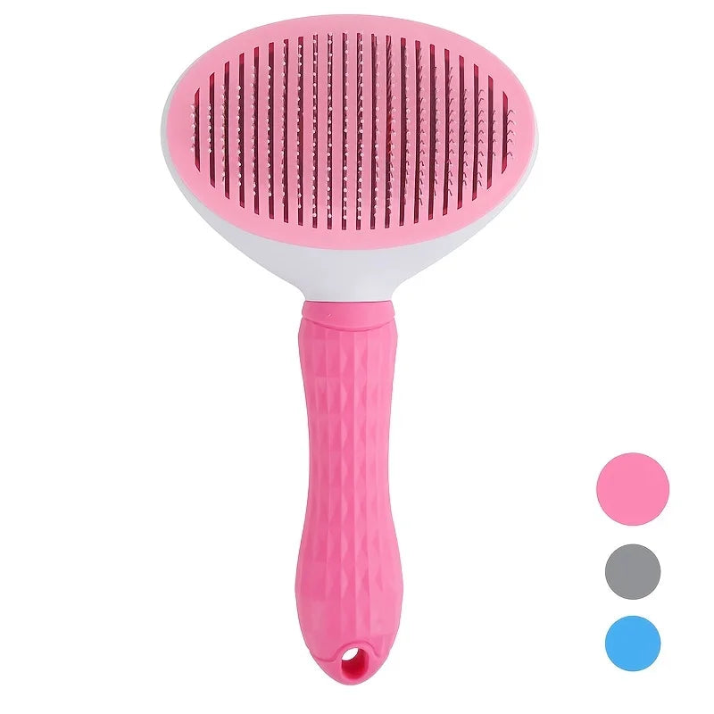 One-Click Self-Cleaning Pet Hair Removal Brush